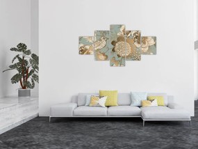 Obraz - Ogród z ptakiem (125x70 cm)