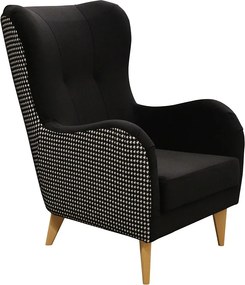 Elegancki fotel Roland z profilowanym siedziskiem i oparciem