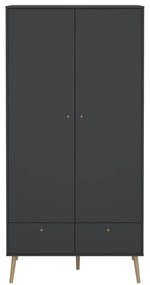 Antracytowa szafa 99x200 cm Bodo – Tvilum