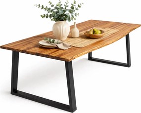Jadalniany stół z akacji– brązowy S6-K81