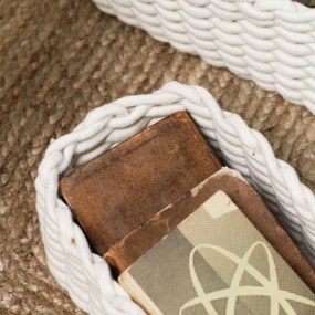 Koszyki do przechowywania z bawełny Kargo, skandynawski splot, 3 sztuki