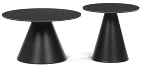 Zestaw stolików konferencyjnych F4118 BK, marmur,2 szt.