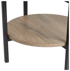 Czarny regał w dekorze dębu 40x110 cm – Casa Selección