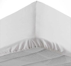 Białe bawełniane prześcieradło z gumką 180x200 cm Lina – douceur d'intérieur