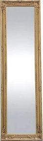 Lustro stojące HONORE z tłoczeniami – drewno eukaliptusowe – wys. 170 cm – kolor złoty