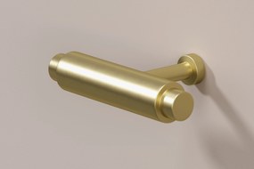 Szafka RTV wisząca Lorini 200 cm z szufladami - kaszmir / złote uchwyty T-bar