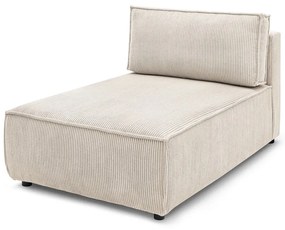 Kremowy sztruksowy moduł sofy (strona zmienna) Nihad modular – Bobochic Paris