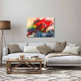 Obraz czerwonych papug Ara (70x50 cm)