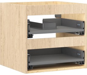 Mexen Box-A korpus szafki podumywalkowej 50 cm, 2 szuflady, dąb - 91AX0-0500-470-2-81