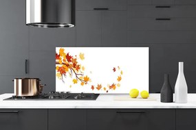 Panel Kuchenny Złote Liście W Stylu Art Deco