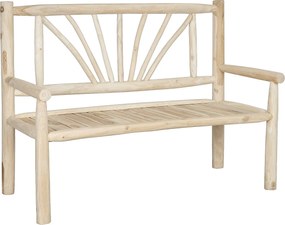 Ławka ogrodowa z drewna tekowego - Jasny naturalny - TULUM od MYLIA