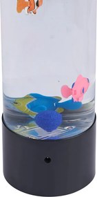 Lampa z rurką bąbelkową czarna 30 cm z LED RGB - Sealife
