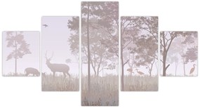 Obraz - Lasek, jednokolorowy (125x70 cm)