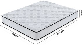 Wygodny materac sprężynowy 160x200 cm S7-N49