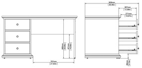 Biurko 130x74 cm Paris – Tvilum