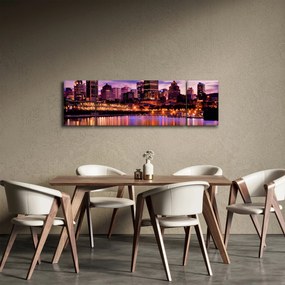 Obraz miasta nocą (170x50 cm)