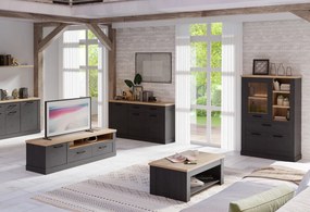 Komoda pokojowa Duro 231L-M954, dąb cabezone / dąb riviera