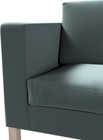 Pokrowiec na sofę Karlanda 2-osobową nierozkładaną, krótki kolor zielony tkanina welwetowa
