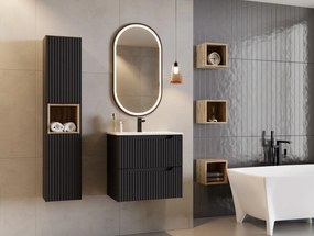 Szafka łazienkowa NOVA BLACK D 80-03-2D czarna COMAD