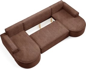 Narożnik MOLLY XL wolnostojący układ U z funkcją spania w tkaninie Abriamo 12 DomoHome