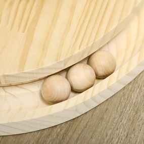 PawHut Zabawka interaktywna dla kotów 2 w 1 Drapak i zabawka z drewna sosnowego | Aosom PL