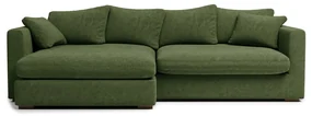 Ciemnozielony narożnik (lewostronny) Comfy – Scandic