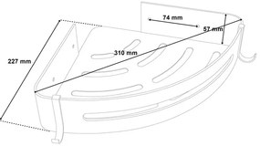 Zestaw narożnych półek pod prysznic 2 sztuki L0-A21