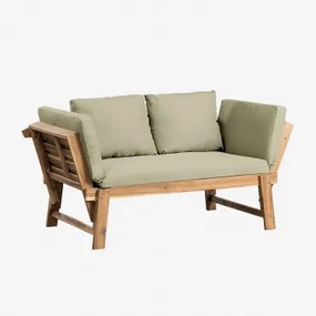 3-osobowa Sofa Ogrodowa Z Regulacją Z Drewna Akacjowego Guille Awokado - Sklum