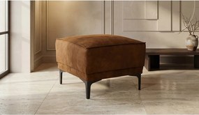 Koniakowy puf z imitacji skóry Copenhagen – Scandic