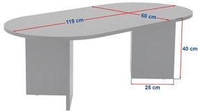 Stolik konferencyjny Sable White