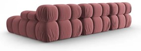 Różowa aksamitna sofa 285 cm Bellis – Micadoni Home