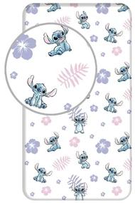 Bawełniane prześcieradło dziecięce z gumką 90x200 cm Lilo and Stitch – Jerry Fabrics