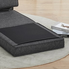 HOMCOM Podłogowy Fotel z Regulacją, Składany, 61 x 73 x 58 cm, Ciemnoszary