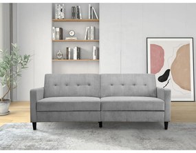 Jasnoszara sztruksowa rozkładana sofa 82 cm Hartford – Støraa