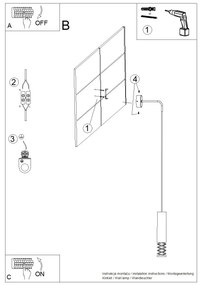 Kinkiet LAMI biały zwisający SOLLUX  LIGHTING