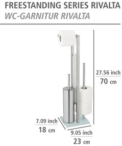 Stojak na papier toaletowy ze szczotką do WCWenko Rivalta