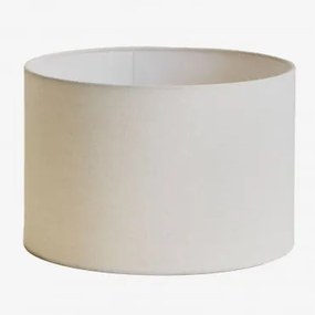 Arlina Abażur Do Lampy Z Tkaniny Distressed White & Ø30 Cm - ↑25 Cm - Sklum