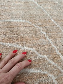 Dywan nowoczesny Fancy Soft Touch poliestrowy beżowy 120 cm x 170 cm