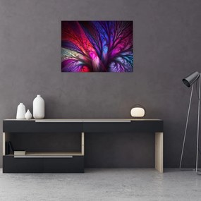 Obraz na szkle - abstrakcyjny obraz drzewa (70x50 cm)