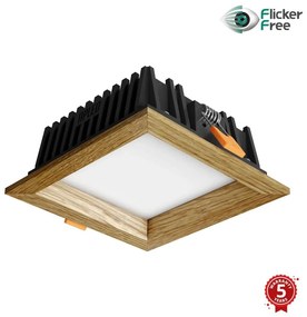 APLED - LED Oświetlenie SQUARE WOODLINE LED/6W/230V 4000K 12x12 cm dąb solidne drewno