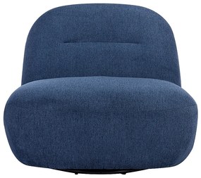 Fotel obrotowy z niebieską teksturowaną tapicerką - POZETI