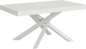 Stół rozkładany 160/264x90 cm Volantis frassino biała nogi białe