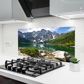 Panel Szklany Szczyty Gór nad Lustrem Wody