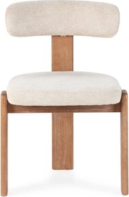 Kremowe tapicerowane krzesła zestaw 2 szt. Nadia – MOME