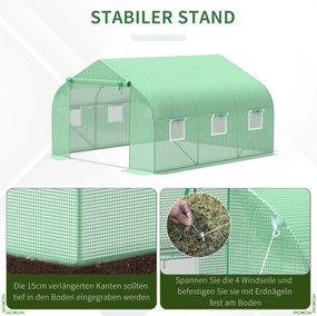Outsunny Tunel Ogrodniczy Szklarnia 3,5x3x2m