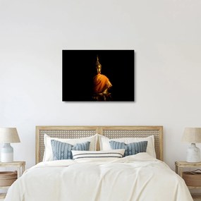 Obraz na szkle - Posąg Złotego Buddy (70x50 cm)