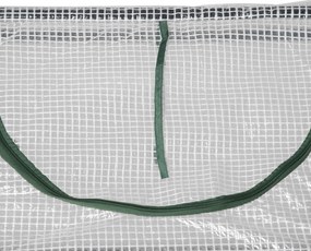 Outsunny Szklarnia Foliowa z Okienkiem PE Cieplarnia na Pomidory 119x60x60cm Biała | Aosom PL