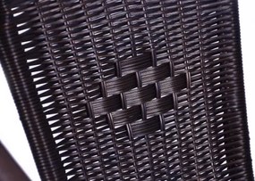 Krzesło ogrodowe Bistro rattanowe - czarne z brązową strukturą