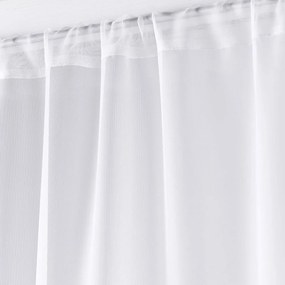 Białe firanki z mikrosatyny zestaw 2 szt. 70x200 cm Voiline – douceur d'intérieur