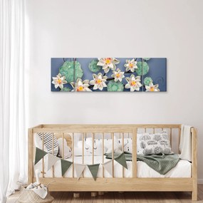Obraz lilii wodnych (170x50 cm)